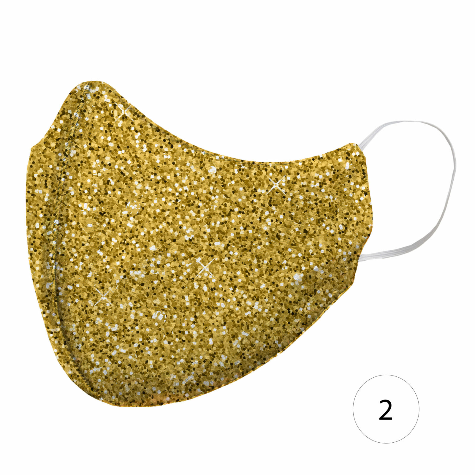 gold glitter mask