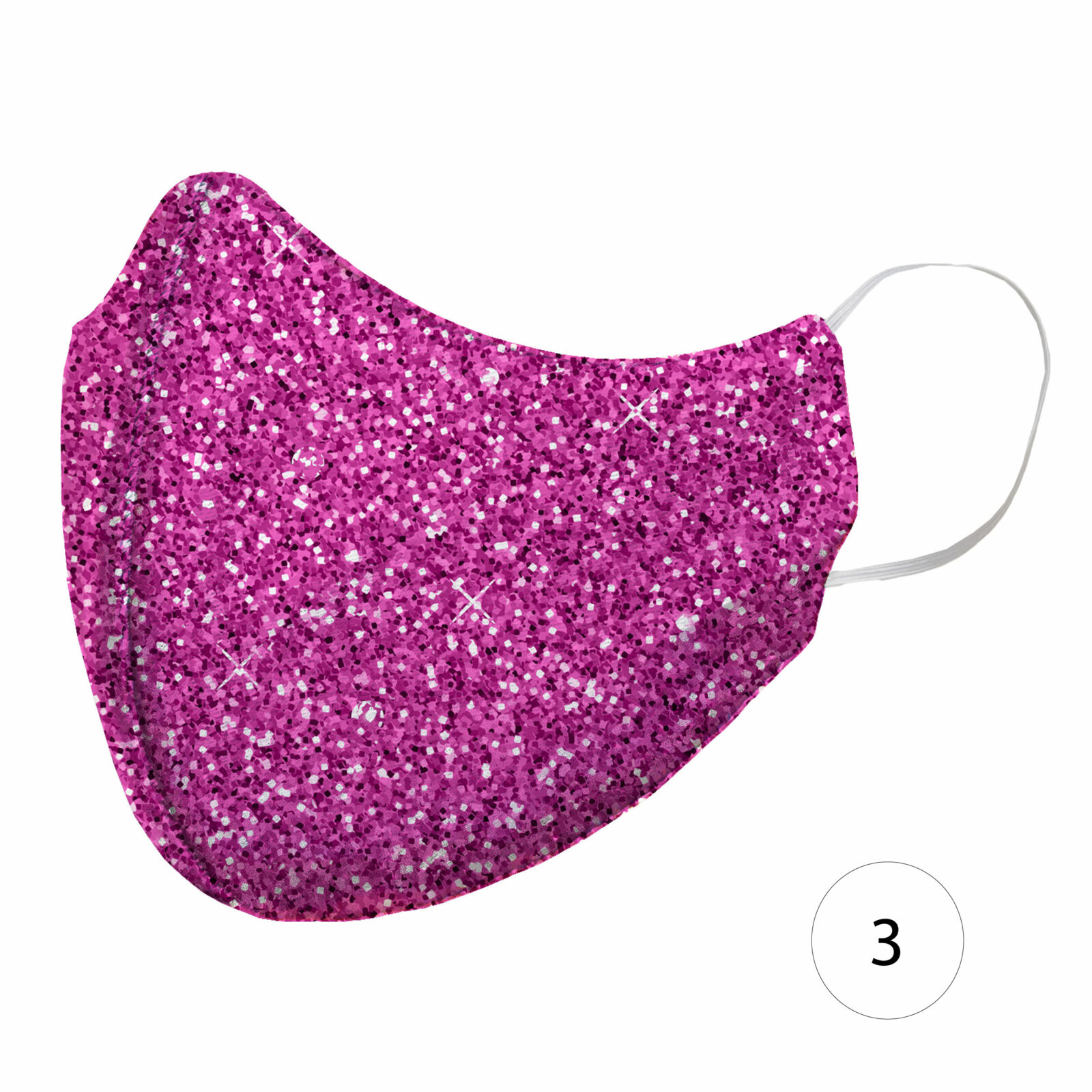 pink glitter mask
