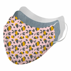 Pink Leopard 3 layer mask