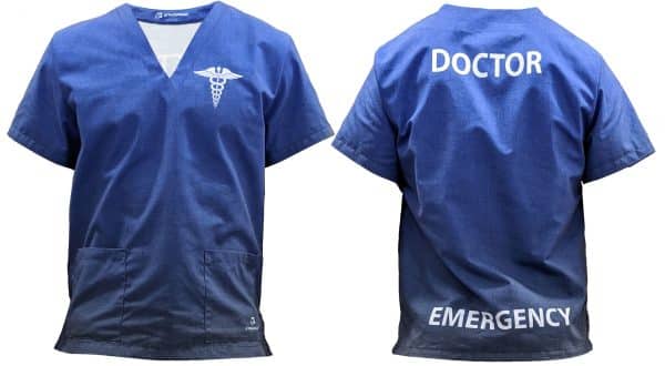 Scrubs Top Unisex – Rely Custom Printed Polycotton