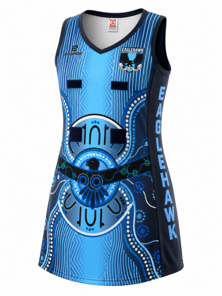 Liquid Titanium Lycra Flared A-Line (4 panel) Netball Dress